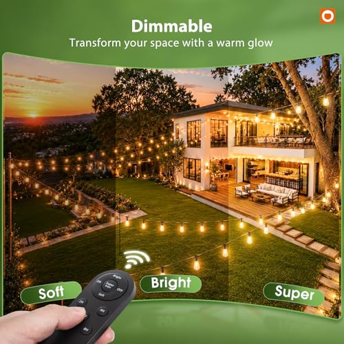 198' addlon Solar String Lights w/ 60 Bulbs, Remote, USB Backup & Timer - image 3