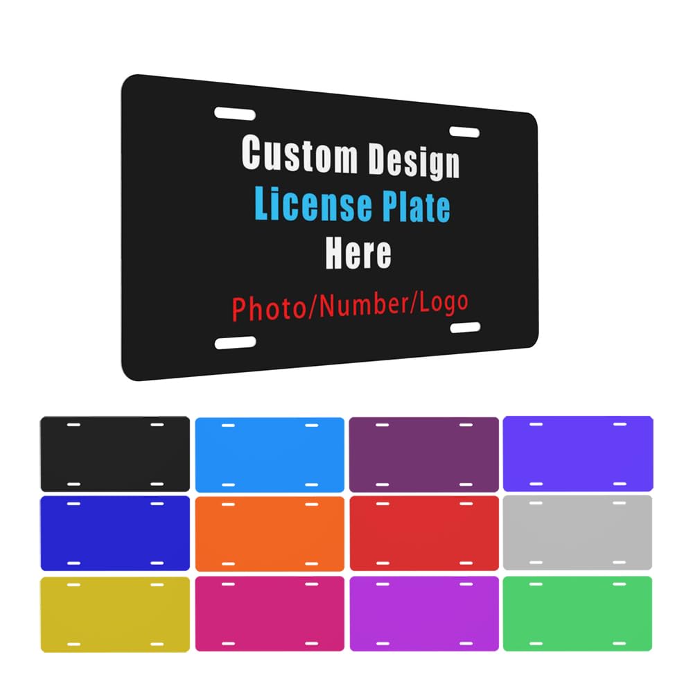 Personalized Front License Plate with Picture Custom Number Plate with Photo Image Logo - Decorative Auto Accessories Car