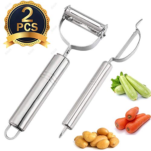 Potato Peeler Fruit Vegetable Peeler Pro Set with Stainless Steel Julienne Peelers for Kitchen Potato Carrot Apple Citrus2Pcs