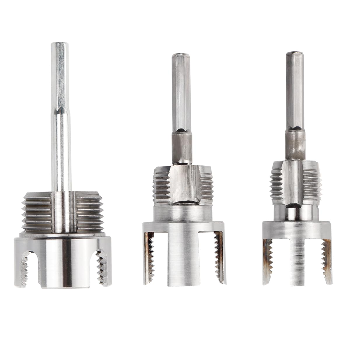 Treki 3pcs Herramienta de Corte de Rosca de Tubería de Agua Herramienta de Roscado de Tuberías Interna y Externa PVC/PPR 1/2'', 3/4'' 1'' para Reparaciones Tuberías de Agua Mangueras