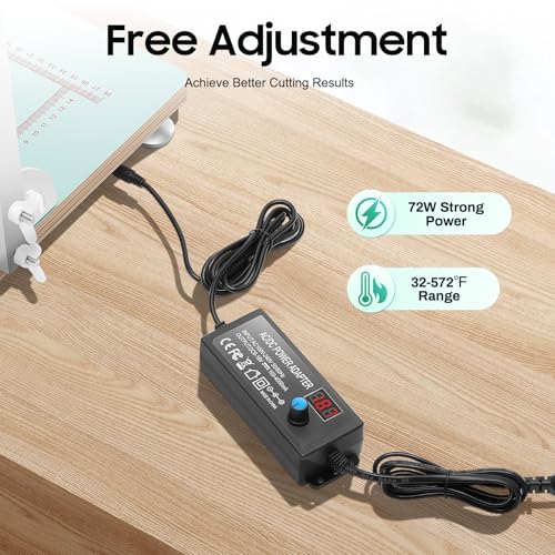 Surneis 72W Hot Wire Foam Cutting Machine, Portable Lightweight Working Table Tool Table Top Styrofoam Cutter with Stepless Vage Knob Adjustable Stand Angle for Cut Foam, Sponge, Pearl Cotton - Image 7