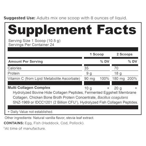 Ancient Nutrition Multi Collagen Protein Powder, Vanilla, 24 Servings + Multi Collagen Protein Powder, Chocolate, 24 Servings - image 2
