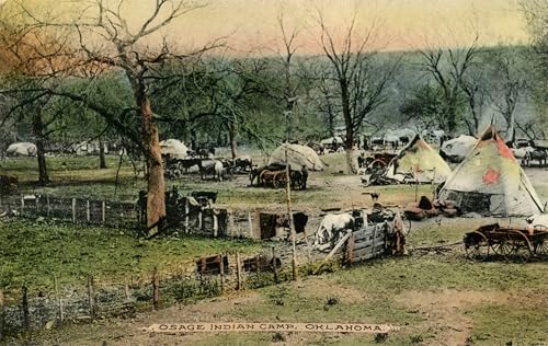Tableau Osage Indian Camp Charles Russell impression d'art sur toile haut de gamme