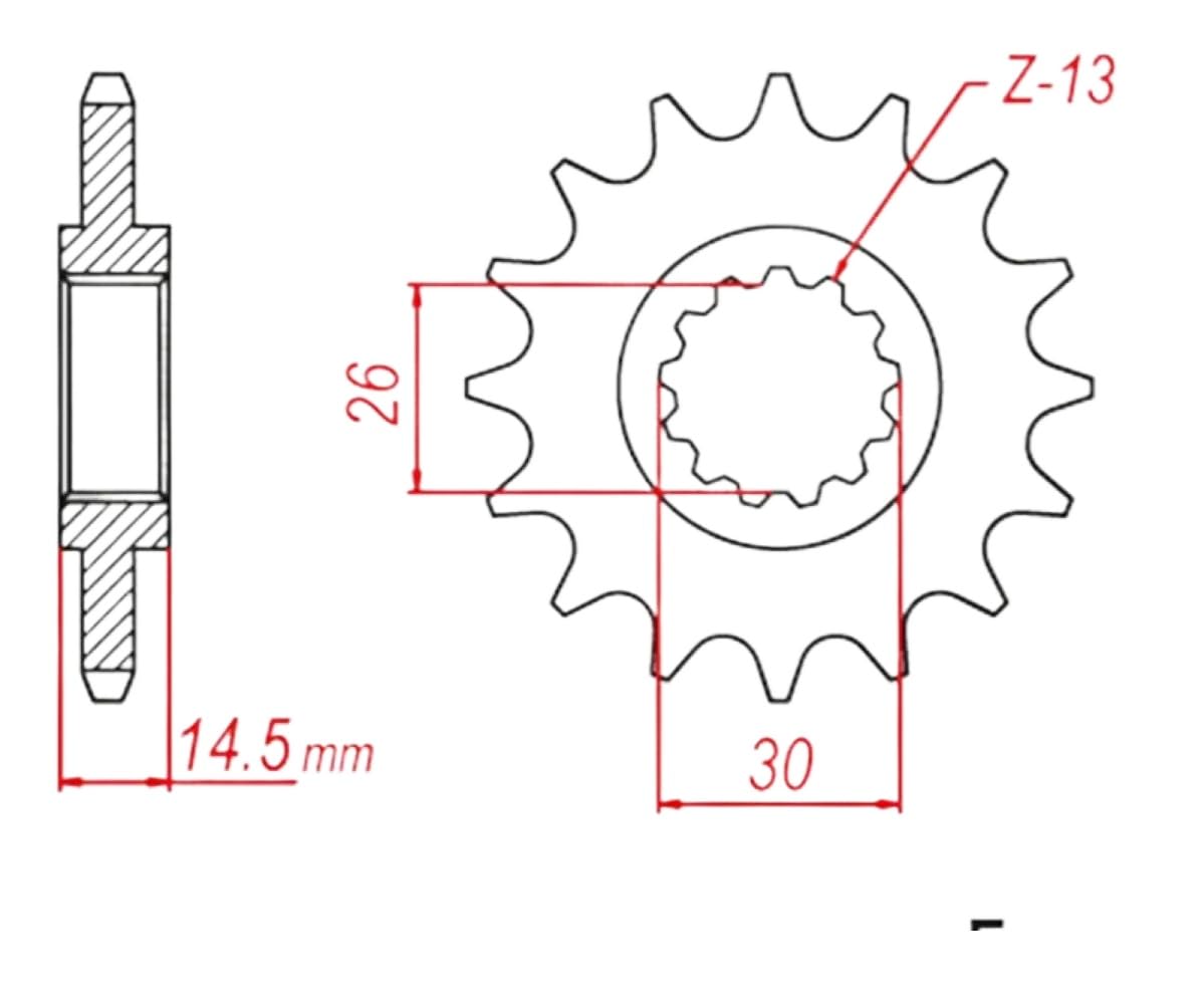 Pignone anteriore 525 15T compatibile con CB750 F2
