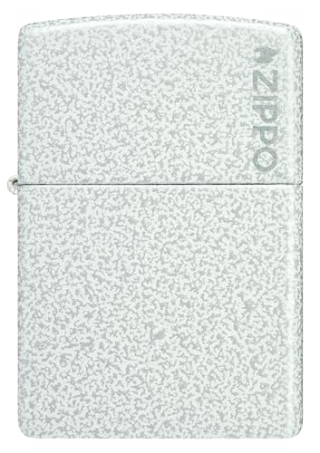 Image of Zippo 46020 Reg Glacier Matte w Zippo Model Windproof Pocket Fuel Refillable Lighter, BIS Certified