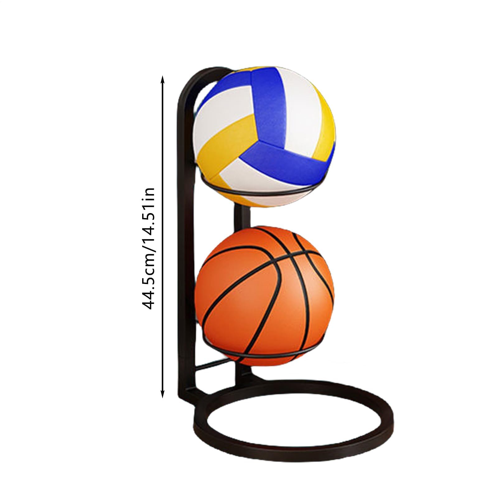 Espositore multifunzione per palloni da pallavolo in ghisa resistente, multi-strato, per palloni sportivi e elegante supporto per palline
