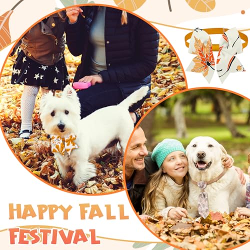 100 Corbatas para Perro Huhumy Set Otoño Mediano Grande miniatura 4