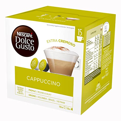 Nescafé Dolce Gusto Cappuccino - Tarro de café, 30 cápsulas / 15 porciones