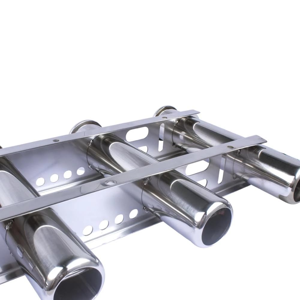 Portacanne Da Pesca Per Barche In Acciaio Inox 316 | Supporto Per Asta Regolabile 110-120°, Lucidato A Specchio, Per Yacht E Kayak
