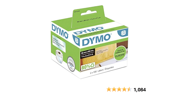 Amazon.com : Dymo 36 mm x 89 mm LW Large Address Labels, 1 ...