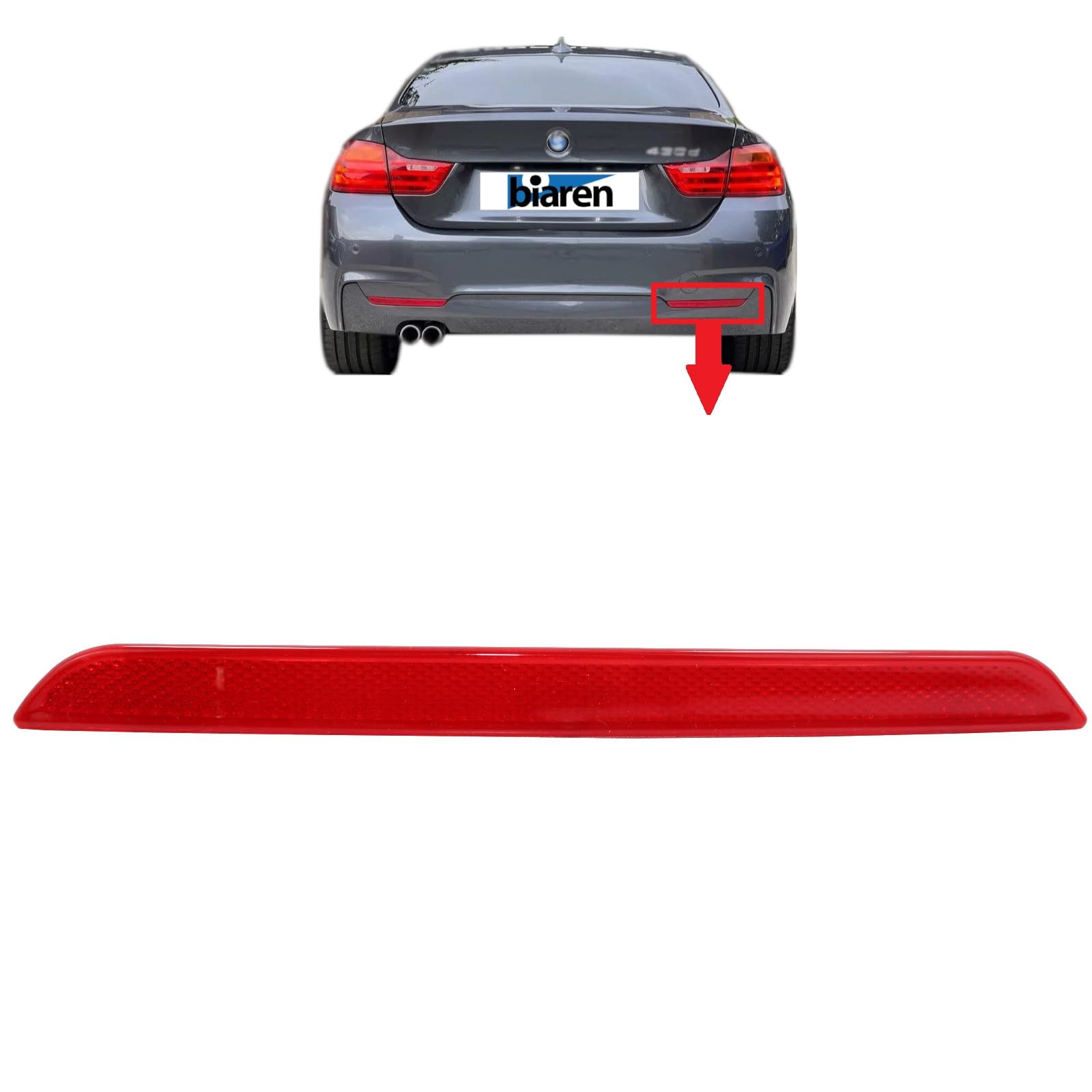 Jaronx Compatible With BMW Rear Bumper Reflector For 3 Series F30 Sedan