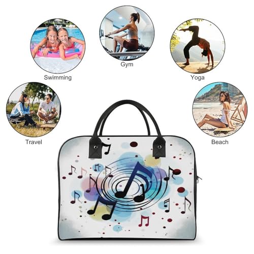 Maletín liviano para laptop con notas musicales miniatura 4