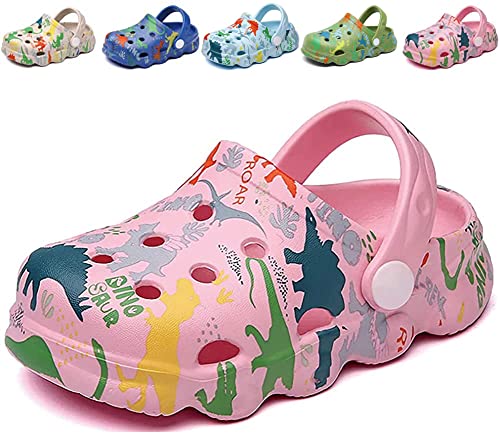 Image of Kids Clogs Boys Girls Toddler Dinosaur Slip on Slide Garden Shoes Cartoon Beach Pool Kids Clog Sandals Slippers Water Clogs