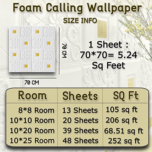 Image of 3D PVC Ceiling Panels for False Ceiling Decorative Waterproof Ceiling Tiles Self Adhesive Sheet Ceiling Design Panels for Home, Office & Commercial Interiors