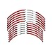 Autocollant de Roue 12 Pcs Fit Moto Roue Autocollant Rayure Jante Réfléchissante pour KYMCO XCITING (Color : Red)