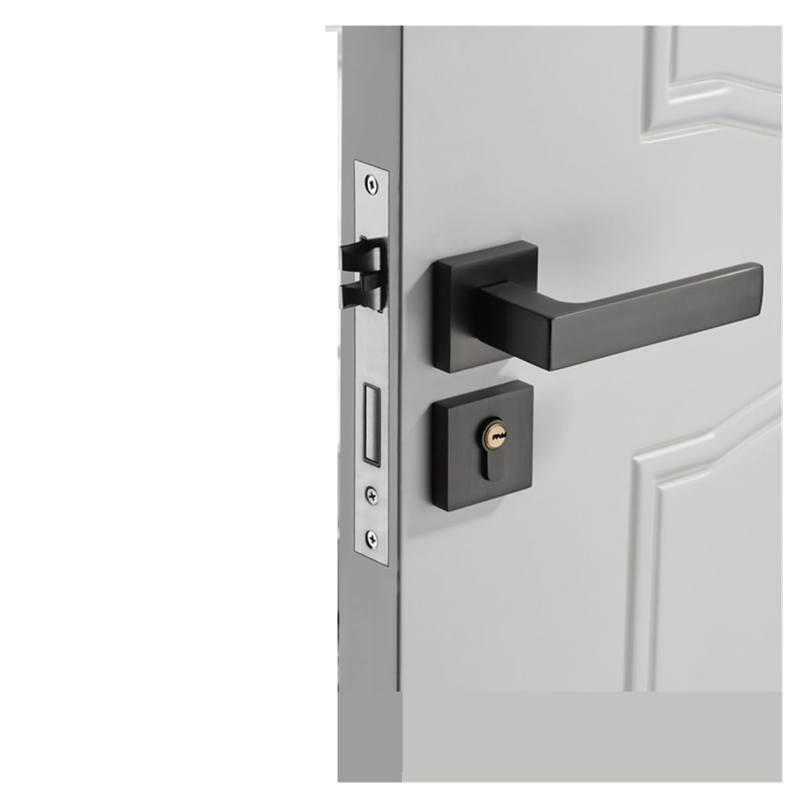 Kxcvbnklj Starry Sky Gray Door Handle With Lock Indoor Bedroom Door Lock Multicolor Door Handle Hinges Latch Split(Starry Sky Gray)