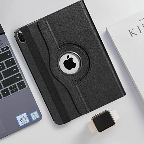 PU Leather Rotate Stand Case for iPad 9.7 inch 5th/6th Generation 2017/18 and For iPad Air 1st Generation and iPad Air 2 2013/14 (Black) - Image 3
