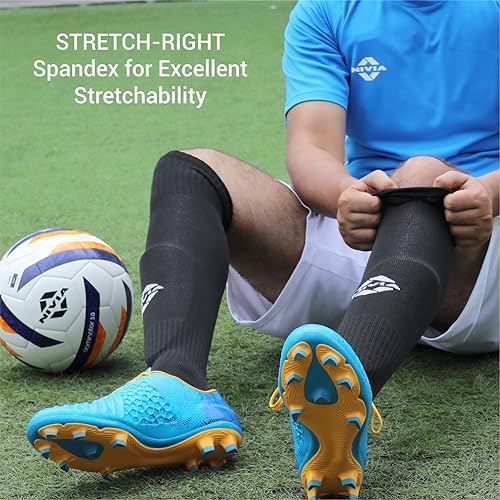 Nivia Plain Encounter Football Stockings for Men & Women, Knee Length Stockings, Football Socks, Soccer Socks, - Image 3