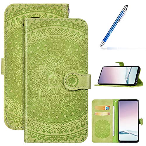 Robinsoni Case Compatible with Samsung Galaxy A5 Phone Case Wallet Galaxy A8 2018 Leather PU Phone Cover Shockproof Kickstand Case Flip Note Book Style Phone Cover Heavy Duty Case Hard Case Mandala