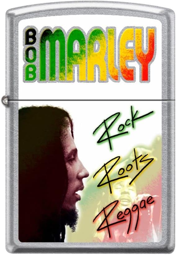 Zippo Lighter- Bob Marley Street Chrome Windproof Lighter #Z481