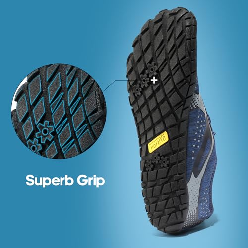 NORTIV 8 Men's Water Shoes Barefoot Athletic Lightweight Sports Aqua Shoes Outdoor Swim Fishing Hiking Diving Surf Walking Water Shoe TREKMAN4