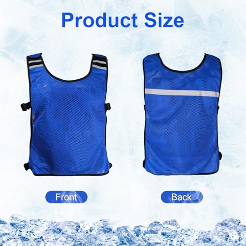 Cooling Vest for Men&Women Adjustable Ice Vest Reflective Cooling Vests with 24 Ice Pack Cool Jacket for Working4