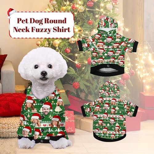 Personalized Face Family Pajamas Sets for Men Women,Custom Photo Pet Sleepwear Set Gift for Christmas Birthday Xmas4