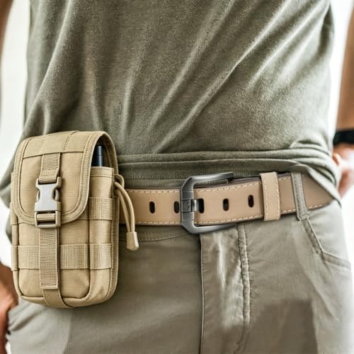 Image of YOETEY 1.5 inch Leather Tactical Belt Men for Work & Casual