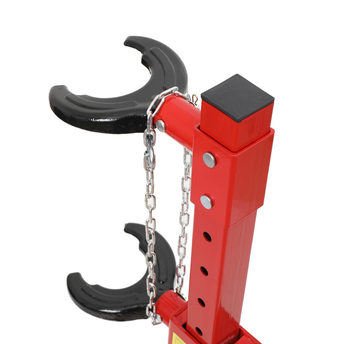 LALABU Hydraulischer Federspanner, 3 t Federkompressor mit 7 Höhenstufen, Fußpedal und Sicherheitskette für Werkstatt und Garage