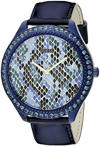 [�Q�X] GUESS �r���v Women's Iconic Indigo Blue Python Print Watch �N�H�[�c U0625L3 ���f�B�[�X �y���s�A���i�z