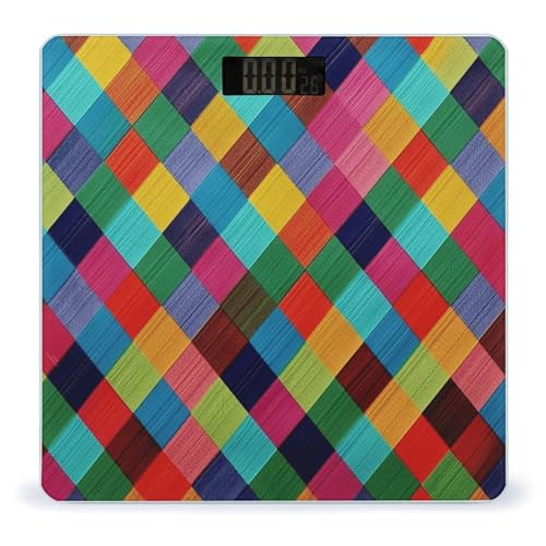 Báscula digital para baño con pantalla LCD y vidrio templado