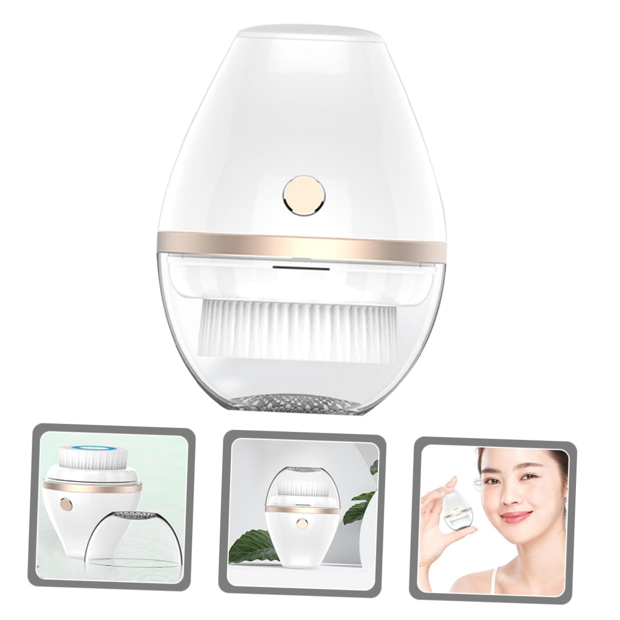 PLAFOPE Cepillo Facial Eléctrico para Reducir Obstrucción de Porosidad Portátil de Limpieza Profunda Material Abs y Electrochapado y Cuidado Diario Cutáneo