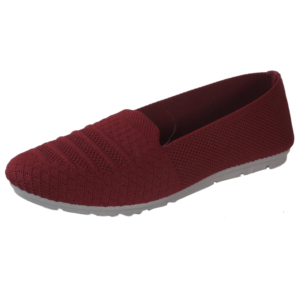 Pluxh Womens Maroon Breathable Knitted Bellies Flat 5 UK (B0DGCZL6CH) Amazon Price History, Amazon Price Tracker