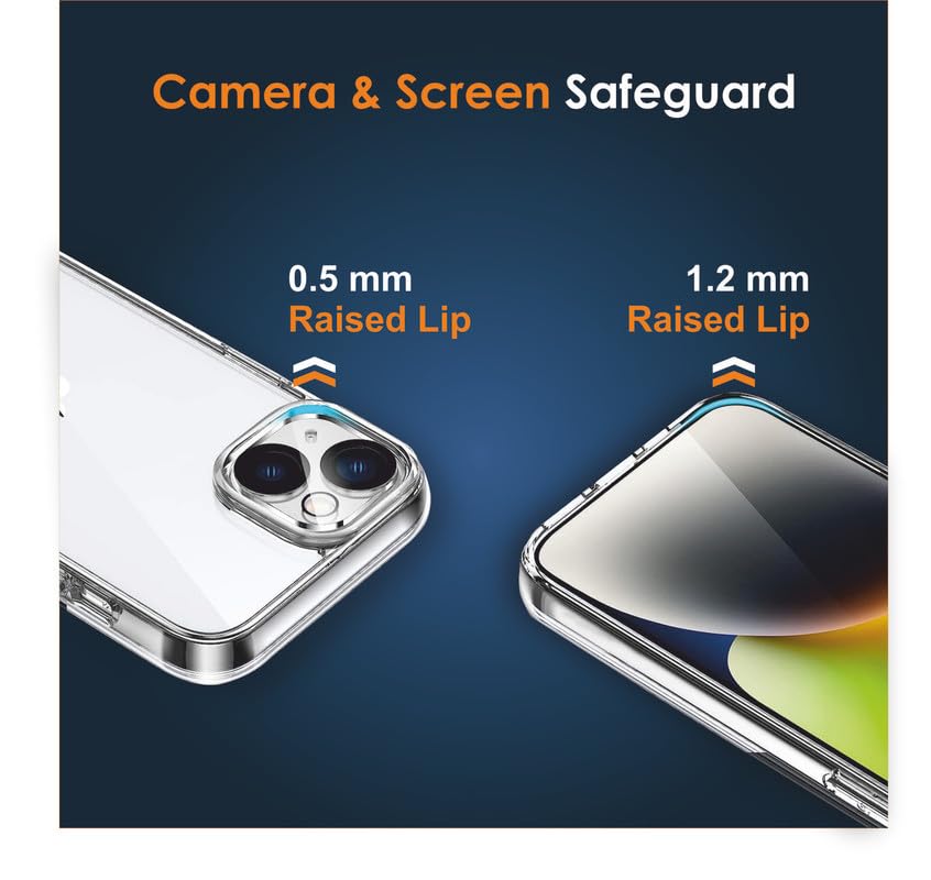 Image of Thermoplastic Polyurethane For iPhone Case 14 Plus,[Anti-Yellowing Technology] [Military Grade Drop Protection] Shockproof Slim Hybrid Phone Case For iPhone 14 Plus-Crystal Clear