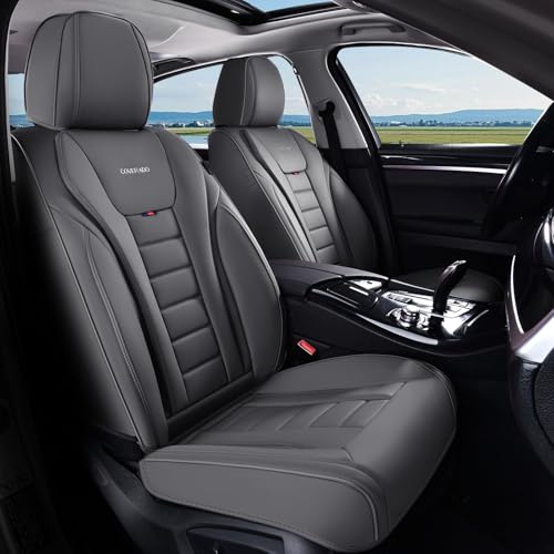 Image of Coverado Car Seat Covers, Front Covers for Cars, Car Seat Cover Front Seats, Automotive Seat Cover, Waterproof, Leather Car Seat Cushion, Universal Interior Covers Seat Protectors for Most Cars
