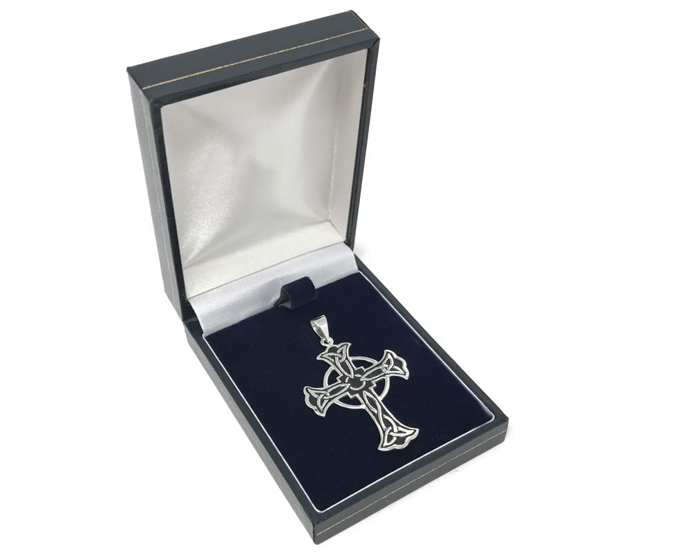 HOMME Qualité Grand Croix Celtique Pendentif - 925 Argent Sterling