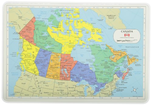 laminated canada map - Painless Learning Canada Map Placemat