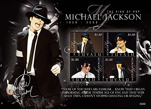 Sponsored Ad - Stamps, Michael Jackson King of POP 1958-2009 Mint Miniature Sheet from Tuvalu