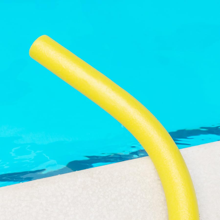 FORZA Frites de Piscine de Natation | Mousse EVA à Haute Densité | Aide à la Natation Flottante et Durable pour Adultes et Enfants | 5 Couleurs Vives (Jaune, Pack de 1)