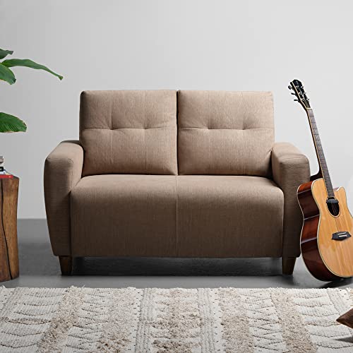 Image of Sleepyhead Yolo Designed by Duroflex - 2 Seater Sofa |Premium Fabric, Plush 3 Layer Cushioning |Modern Buttonless Tufted & Anti-Sag Comfort |Stylish & Durable |3 Years Warranty - Coco Brown