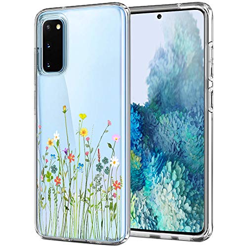 Coque Galaxy S20 motif fleurs transparent design gaufré pour le quotidien