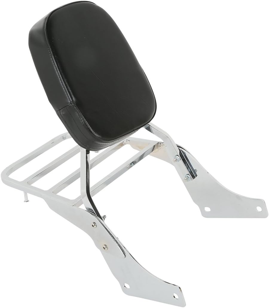 Motorcycle Backrest Sissy Bar Set Luggage Rack Fit for Honda Shadow SABRE VT1100 All Years Honda Shadow ACE VT1100 All Years