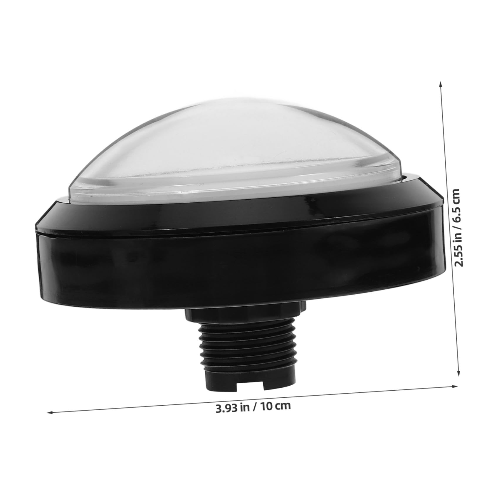 ifundom Pulsante Gioco Arcade Rotondo Grande Luce, Bianco ABS | Interruttore a Pulsante Convesso, Auto-reset, Metallo, per Competizione e Uso Domestico Fai-da-te
