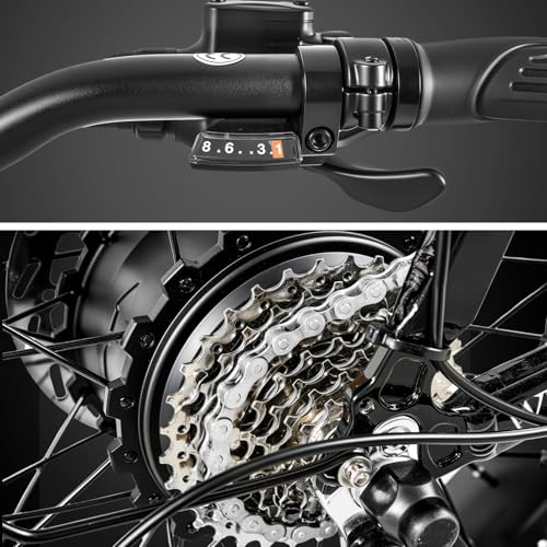 20''E-Bike Klapprad, Faltbares City Elektrofahrrad mit 48 V 20Ah Lithium Akku, Doppelsensoren, 8-Gang Getriebe, 250W Motor, 4.0" Fettreifen, Pedelec EBike für Erwachsene, Herren Damen. – Bild 4