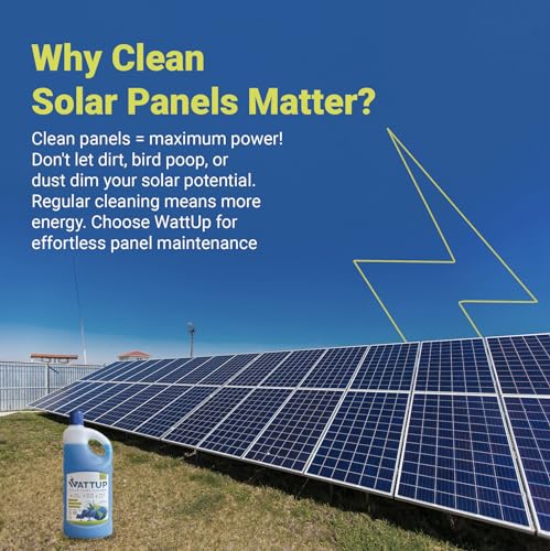 Image of Solar Panel Cleaning Liquid | 100% Non-Acidic & Biodegradable | Removes Heavy Stains, Improves Power Generation Efficiency & Easy to Use | Safe for glass, panels, rails & metals - 1Ltr