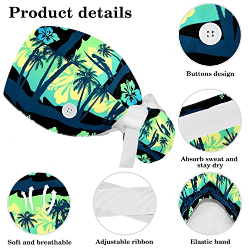 Bonnet de travail léopard taille unique avec bandeau et nœud - 4