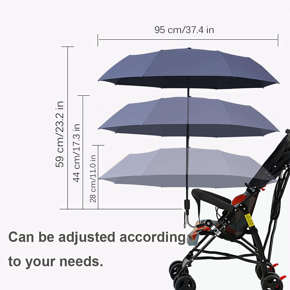Universeller Baby-Sonnenschirm, Baby-Kinderwagen, Sonnenschutz, Sonnenschutz für Kinderwagen, wasserdichter Regenschirm für Trolley, Fahrrad, Rollstuhl, Buggy, Angeln