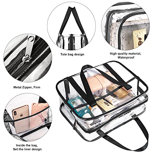 Clear Toiletry Bag Thick Transparent Cosmetic Bag Waterproof Makeup Artist Large Bag Diaper Case Luggage Organizer Storage Easy Clean Large4