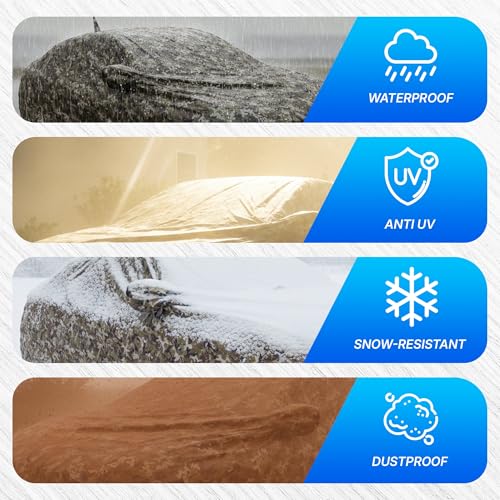 Image of KINGSWAY JungleTech 100% Waterproof Car Cover Only with Mahindra BE 6 (Year 2025 Onwards - All Model) | Mirror and Antenna Pockets | Scratchproof | All Weather Car Body Cover