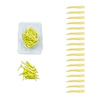 Vista 10 de 100 cuñas dentales de madera Cuñas de madera desechables - Verde (mediano)